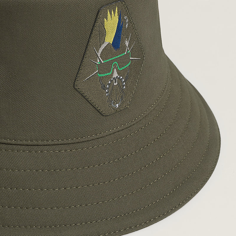 Fred Punk H bucket hat - Grey | Hermès Canada